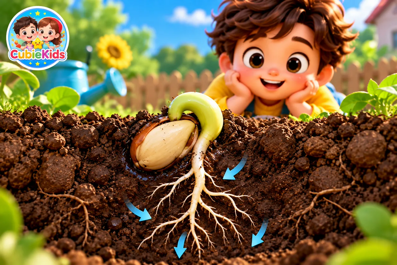 How Does a Seed Grow? — 2. Roots Begin to Grow